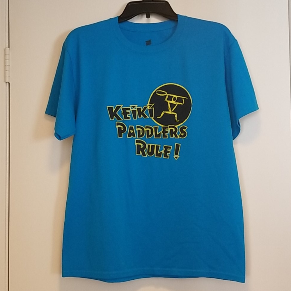 Outrigger Canoe tshirt Teal Size Medium
